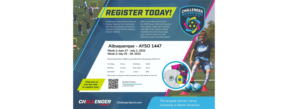 AYSO 1447 Challenger Summer Camp Registration 
