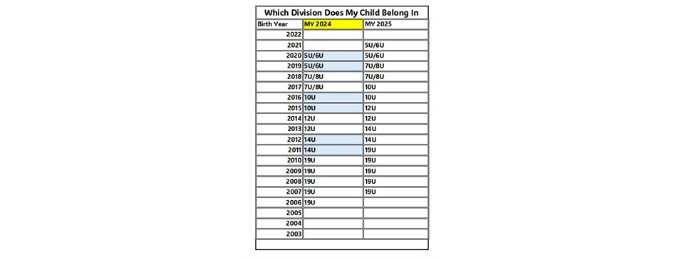 Which Division Does My Child Belong